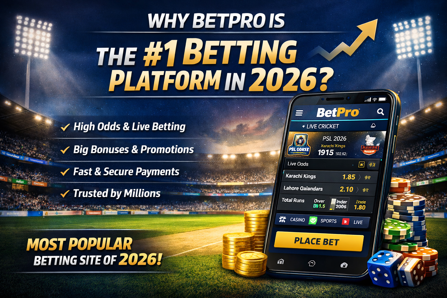 The reason BetPro is so popular with betting websites in 2026? interface of the cricket betting platform