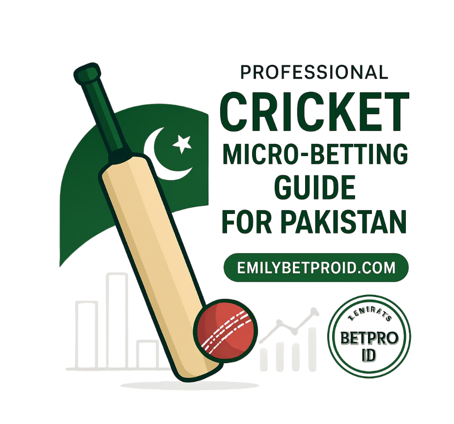 Professional cricket micro-betting guide for Pakistan featuring Emilybetproid.com verified BetPro ID services.